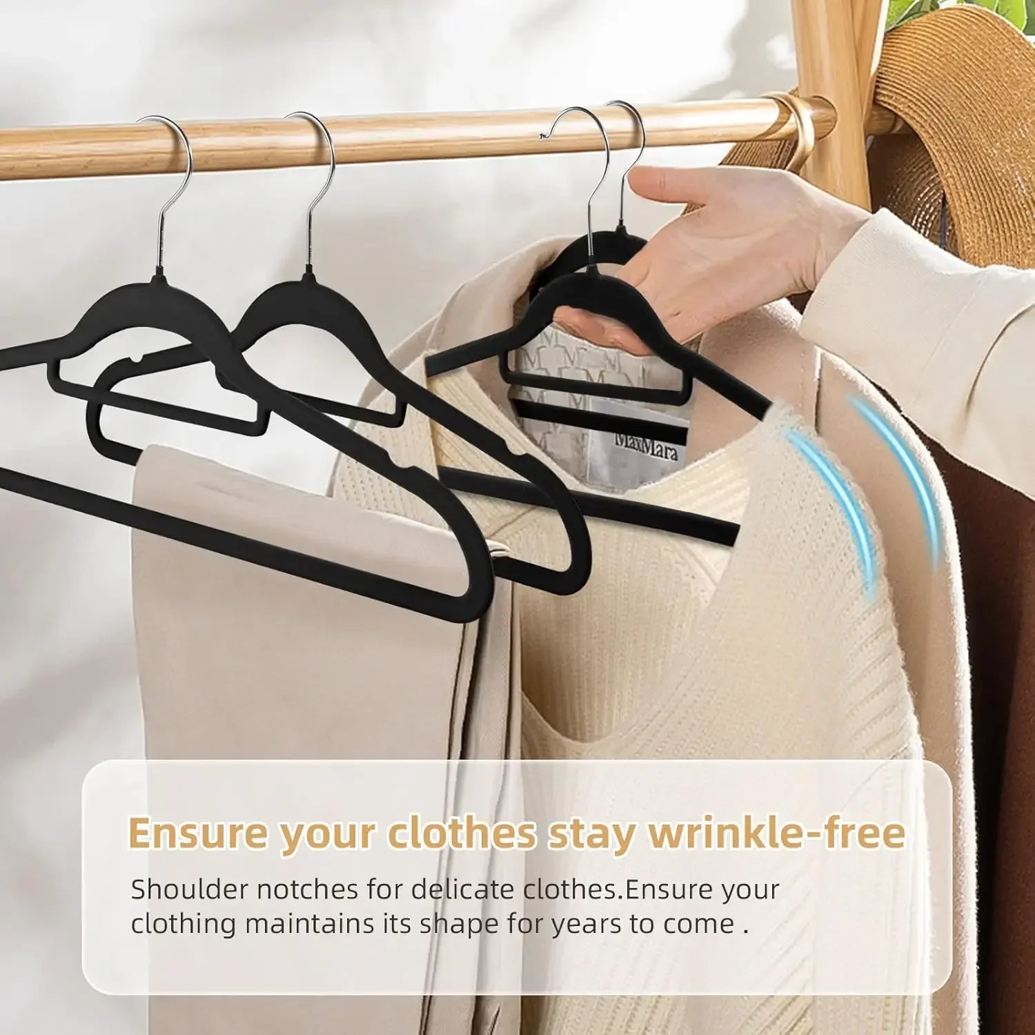 Velvet Non-Slip Closet Hangers